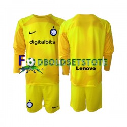 Inter Milan Trøje Målmand Udebane 2022-2023 Lange ærmer ,Børn Fodboldsæt