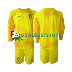 Portugal Trøje Målmand Hjemmebane World Cup 2022 Lange ærmer ,Børn Fodboldsæt