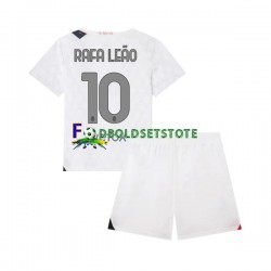 AC Milan Trøje Rafael Leao 10 Udebane 2023-2024 Kort ærmer ,Børn Fodboldsæt