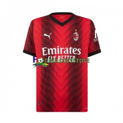 AC Milan Trøje Rafael Leao 10 Hjemmebane 2023-2024 Kort ærmer ,Børn Fodboldsæt