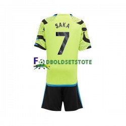 Arsenal Trøje Saka 7 Udebane 2023-2024 Kort ærmer ,Børn Fodboldsæt