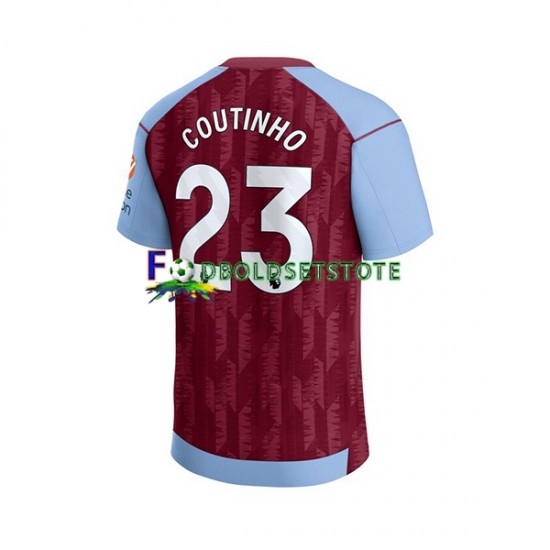 Aston Villa Trøje Philippe Coutinho 23 Hjemmebane 2023-2024 Kort ærmer ,Mænd