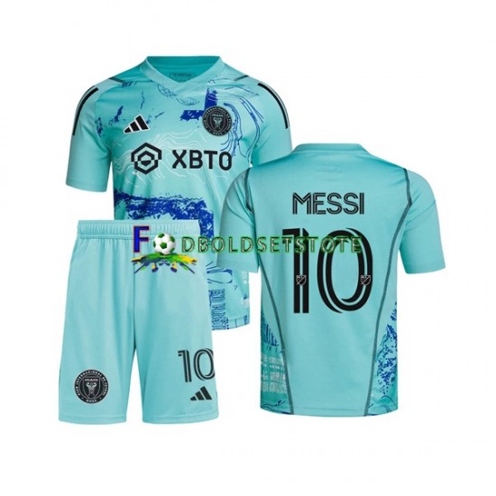 Inter Miami Trøje Lionel Messi 10 Special Hjemmebane 2023-2024 Kort ærmer ,Børn Fodboldsæt