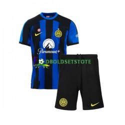 Inter Milan Trøje Hjemmebane 2023-2024 Kort ærmer ,Børn Fodboldsæt