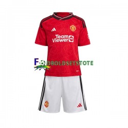 Manchester United Trøje Hjemmebane 2023-2024 Kort ærmer ,Børn Fodboldsæt
