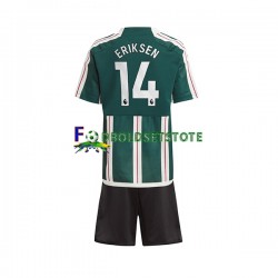 Manchester United Trøje Eriksen 14 Udebane 2023-2024 Kort ærmer ,Børn Fodboldsæt