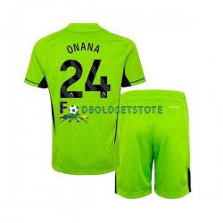 Manchester United Trøje Andre Onana 24 Målmand Hjemmebane 2023-2024 Kort ærmer ,Børn Fodboldsæt