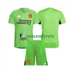 Manchester United Trøje Målmand Hjemmebane 2023-2024 Kort ærmer ,Børn Fodboldsæt