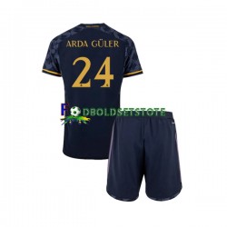 Real Madrid Trøje Arda Guler 24 Udebane 2023-2024 Kort ærmer ,Børn Fodboldsæt