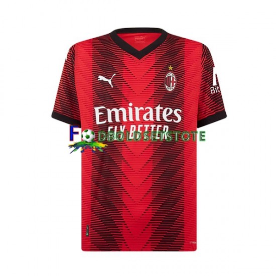 AC Milan Trøje Charles De Ketelaere 90 Hjemmebane 2023-2024 Kort ærmer ,Børn Fodboldsæt