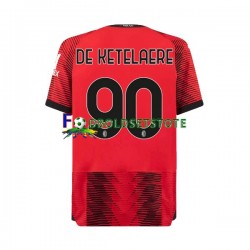 AC Milan Trøje Charles De Ketelaere 90 Hjemmebane 2023-2024 Kort ærmer ,Mænd