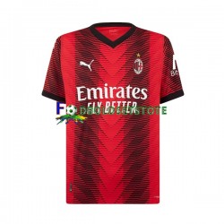 AC Milan Trøje Theo Hernandez 19 Hjemmebane 2023-2024 Kort ærmer ,Børn Fodboldsæt