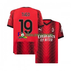 AC Milan Trøje Theo Hernandez 19 Hjemmebane 2023-2024 Kort ærmer ,Mænd