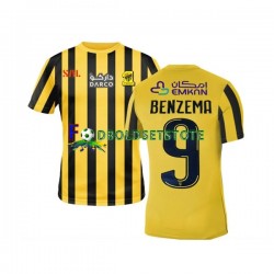 Al-Ittihad FC Trøje Benzema 9 Hjemmebane 2022-2023 Kort ærmer ,Mænd