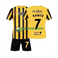 Al-Ittihad FC Trøje Kante 7 Hjemmebane 2022-2023 Kort ærmer ,Børn Fodboldsæt