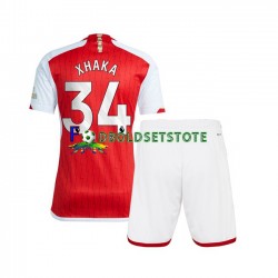 Arsenal Trøje Xhaka 34 Hjemmebane 2023-2024 Kort ærmer ,Børn Fodboldsæt