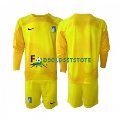 Grækenland Trøje Målmand Hjemmebane 2023 Lange ærmer ,Børn Fodboldsæt