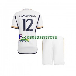Real Madrid Trøje Camavinga 12 Hjemmebane 2023-2024 Kort ærmer ,Børn Fodboldsæt