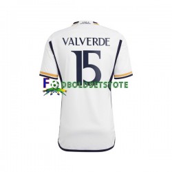 Real Madrid Trøje Federico Valverde 15 Hjemmebane 2023-2024 Kort ærmer ,Mænd