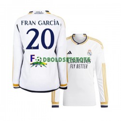 Real Madrid Trøje Fran Garcia 20 Hjemmebane 2023-2024 Lange ærmer ,Mænd