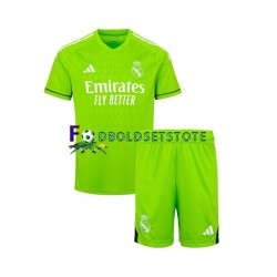 Real Madrid Trøje Målmand Hjemmebane 2023-2024 Kort ærmer ,Børn Fodboldsæt