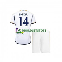 Real Madrid Trøje JOSELU 14 Hjemmebane 2023-2024 Kort ærmer ,Børn Fodboldsæt