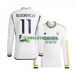 Real Madrid Trøje Rodrygo Goes 11 Hjemmebane 2023-2024 Lange ærmer ,Mænd