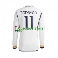 Real Madrid Trøje Rodrygo Goes 11 Hjemmebane 2023-2024 Lange ærmer ,Mænd