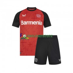 Bayer 04 Leverkusen Trøje Hjemmebane 2024-2025 Kort ærmer ,Børn Fodboldsæt