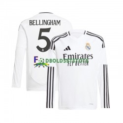 Real Madrid Trøje Jude Bellingham 5 Hjemmebane 2024-2025 Lange ærmer ,Mænd