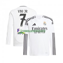 Real Madrid Trøje Vinicius Junior 7 Hjemmebane 2024-2025 Lange ærmer ,Mænd