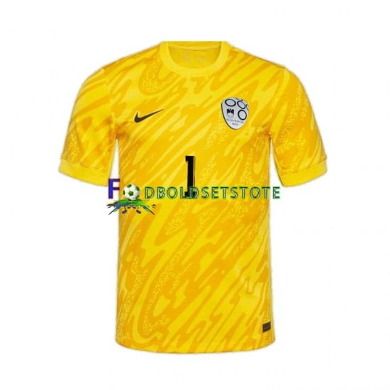 Slovenien Trøje Jan Oblak 1 Målmand Hjemmebane Euro 2024 Kort ærmer ,Mænd