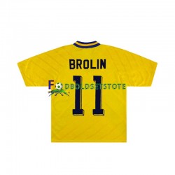 Sverige Trøje Brolin 11 Retro Hjemmebane 1994 Kort ærmer ,Mænd
