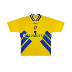 Sverige Trøje Henrik Larsson 7 Retro Hjemmebane 1994 Kort ærmer ,Mænd