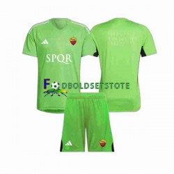 AS Roma Trøje Målmand Udebane 2023-2024 Kort ærmer ,Børn Fodboldsæt