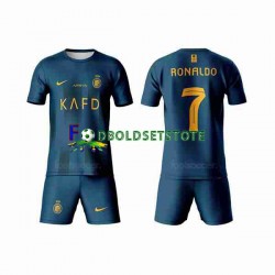 Al-Nassr Trøje Ronaldo 7 Udebane 2023-2024 Kort ærmer ,Børn Fodboldsæt