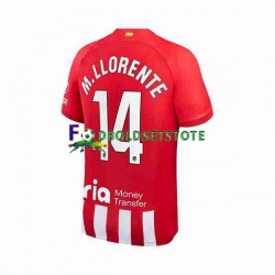 Atlético Madrid Trøje 2 Marcos Llorente 14 Hjemmebane 2023-2024 Kort ærmer ,Mænd