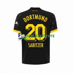 Borussia Dortmund Trøje Marcel Sabitzer 20 Udebane 2023-2024 Kort ærmer ,Mænd