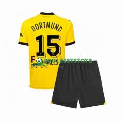 Borussia Dortmund Trøje Mats Hummels 15 Hjemmebane 2023-2024 Kort ærmer ,Børn Fodboldsæt