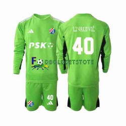 Dinamo Zagreb Trøje Livakovic 40 Målmand Hjemmebane 2023-2024 Lange ærmer ,Børn Fodboldsæt