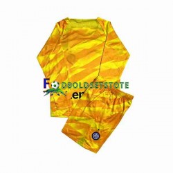 Inter Milan Trøje Målmand Hjemmebane 2023-2024 Lange ærmer ,Børn Fodboldsæt