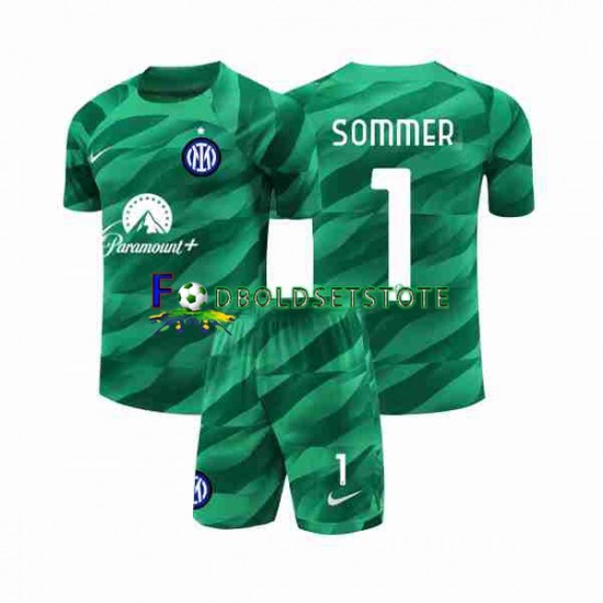Inter Milan Trøje Sommer 1 Målmand Udebane 2023-2024 Kort ærmer ,Børn Fodboldsæt Inter Milan Trøje Sommer 1 Målmand Udebane 2023-2024 Kort ærmer ,Børn Fodboldsæt