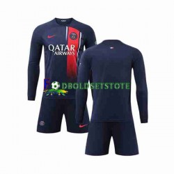Paris Saint-Germain Trøje Hjemmebane 2023-2024 Lange ærmer ,Børn Fodboldsæt