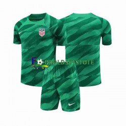 USA Trøje Målmand Hjemmebane 2023-2024 Kort ærmer ,Børn Fodboldsæt