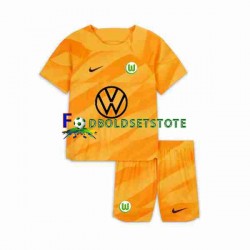 VfL Wolfsburg Trøje Målmand Hjemmebane 2023-2024 Kort ærmer ,Børn Fodboldsæt