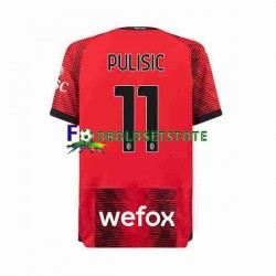 AC Milan Trøje Christian Pulisic 11 Hjemmebane 2023-2024 Kort ærmer ,Mænd
