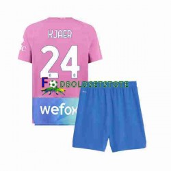 AC Milan Trøje Simon Kjaer 24 3. Valg 2023-2024 Kort ærmer ,Børn Fodboldsæt