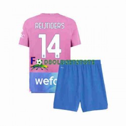 AC Milan Trøje Tijjani Reijnders 14 3. Valg 2023-2024 Kort ærmer ,Børn Fodboldsæt