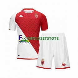 AS Monaco Trøje Hjemmebane 2023-2024 Kort ærmer ,Børn Fodboldsæt