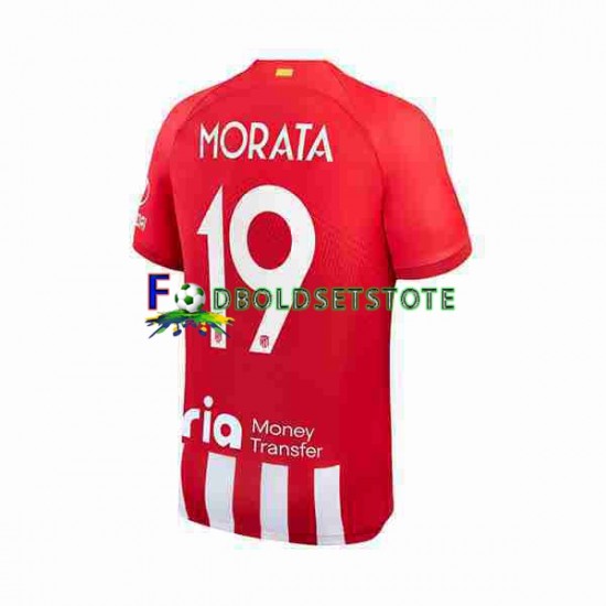 Atlético Madrid Trøje 2 Alvaro Morata 19 Hjemmebane 2023-2024 Kort ærmer ,Mænd